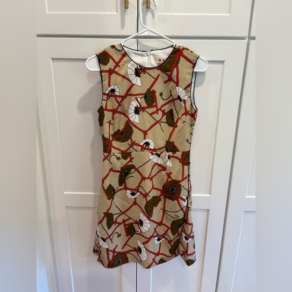 Vintage Marni silk floral print one piece dress